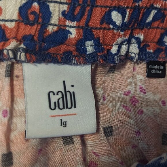 CAbi 5053 Isabel Patchwork Ruffle Skirt Western Boho Floral Tiered Layered Large - Picture 3 of 5